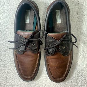 HARBOR CLASSICS Boat Shoes Leather Mens size 12 Brown/black